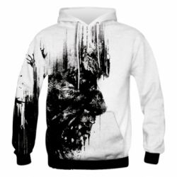 Мужская 3D худи Dying Light, black and white - FATLINE Мужская 3D худи Dying Light, black and white