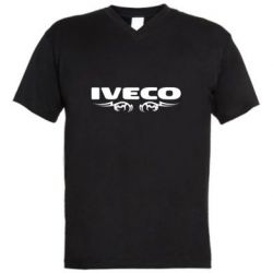 Мужская футболка  с V-образным вырезом Iveco Logo Art