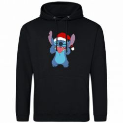 Мужская худи Новогодний Стич - FATLINE Мужская худи Новогодний Стич