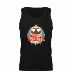 Мужская майка Мопс король - FATLINE Мужская майка Мопс король