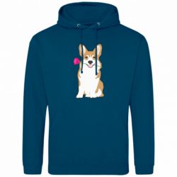 Мужская худи Corgi With Flower - FATLINE Мужская худи Corgi With Flower