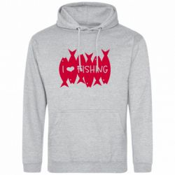 Чоловіча худі I Love Fishing - FATLINE Чоловіча худі I Love Fishing