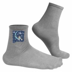 Мужские носки Fishing in space - FATLINE Мужские носки Fishing in space