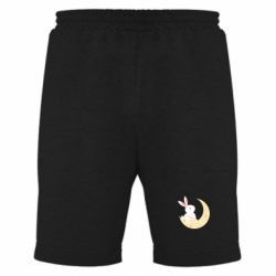 Чоловічі шорти Cute rabbit on the moon - FATLINE Чоловічі шорти Cute rabbit on the moon