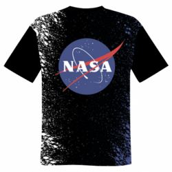 Мужская 3D футболка Nasa and spray - FATLINE Мужская 3D футболка Nasa and spray