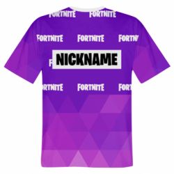 Чоловіча 3D футболка Nickname Fortnite with logo - FATLINE Чоловіча 3D футболка Nickname Fortnite with logo