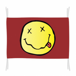 Флаг Nirvana Logo 3D - FATLINE Флаг Nirvana Logo 3D