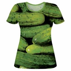 Жіноча 3D футболка Огірки