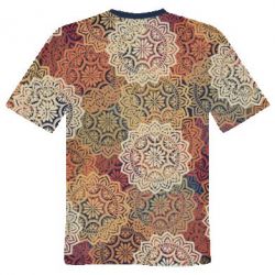 Мужская 3D футболка Осенние узоры - FATLINE Мужская 3D футболка Осенние узоры