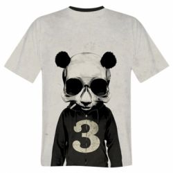 Мужская 3D футболка Panda skull