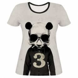 Жіноча 3D футболка Panda skull - FATLINE Жіноча 3D футболка Panda skull