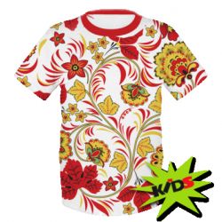 Дитяча футболка 3D Petrikovskaya painting flowers