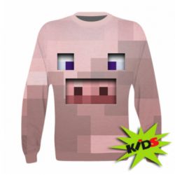 Детский 3D свитшот Pig from minecraft - FATLINE Детский 3D свитшот Pig from minecraft