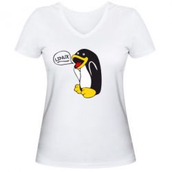 Женские футболки с V-образным вырезом - FATLINE