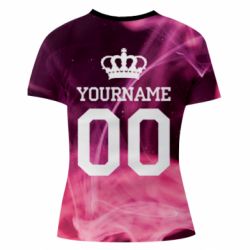 Жіноча 3D футболка Pink smoke is your name