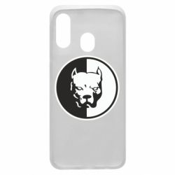 Чехол из раздела Собака Питбуль круг для Samsung A40 - FATLINE Чехол из раздела Собака Питбуль круг для Samsung A40