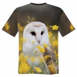 Мужская 3D футболка Polar owl