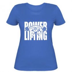 Женская футболка Powerlifting logo - FATLINE Женская футболка Powerlifting logo