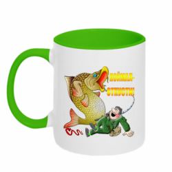 Кружка двухцветная 320ml Поймал - Отпусти - FATLINE Кружка двухцветная 320ml Поймал - Отпусти