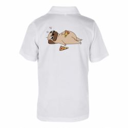 Дитяча футболка поло Pug loves pizza - FATLINE Дитяча футболка поло Pug loves pizza