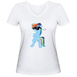 Женские футболки с V-образным вырезом - FATLINE