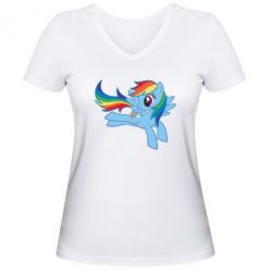 Женские футболки с V-образным вырезом