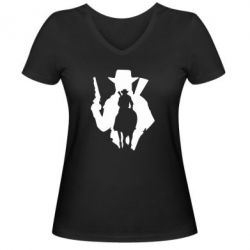 Женские футболки с V-образным вырезом