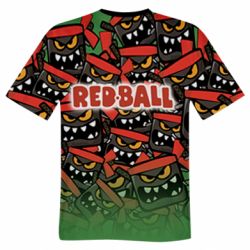 Мужская 3D футболка Red ball fill