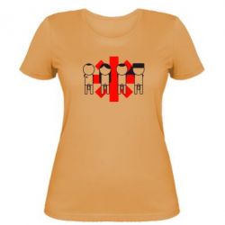 Женская футболка Red Hot Chili Peppers Group - FATLINE Женская футболка Red Hot Chili Peppers Group