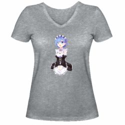 Женские футболки с V-образным вырезом