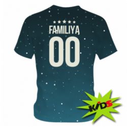 Детская 3D футболка Ретро фамилия и номер