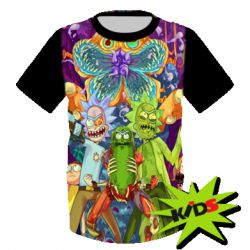 Детская 3D футболка Rick And Morty art - FATLINE Детская 3D футболка Rick And Morty art