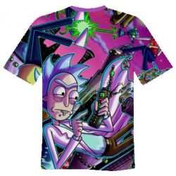 Мужская 3D футболка Rick and Morty cartoon - FATLINE Мужская 3D футболка Rick and Morty cartoon