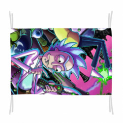 Флаг Rick and Morty cartoon - FATLINE Флаг Rick and Morty cartoon