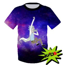 Детская 3D футболка Rick and Morty space - FATLINE Детская 3D футболка Rick and Morty space