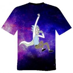 Чоловіча 3D футболка Rick and Morty space - FATLINE Чоловіча 3D футболка Rick and Morty space