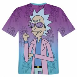 Чоловіча 3D футболка Rick Pop Art - FATLINE Чоловіча 3D футболка Rick Pop Art