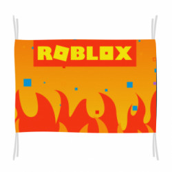 Прапор Roblox and fire background - FATLINE Прапор Roblox and fire background