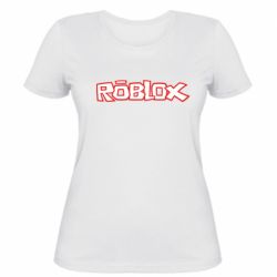 Женская футболка Roblox logo - FATLINE Женская футболка Roblox logo