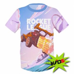 Детская 3D футболка Rocket League: cartoon vector
