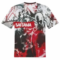 Мужская 3D футболка Saitama Manga - FATLINE Мужская 3D футболка Saitama Manga
