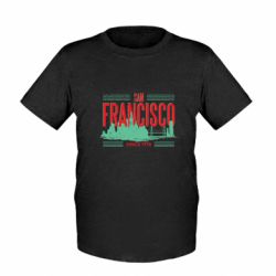 Дитяча футболка San Francisco text and city - FATLINE Дитяча футболка San Francisco text and city