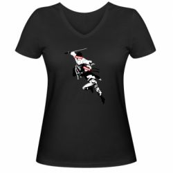 Женские футболки с V-образным вырезом