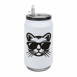 Термобанка 350ml Сat in sunglasses - FATLINE Термобанка 350ml Сat in sunglasses