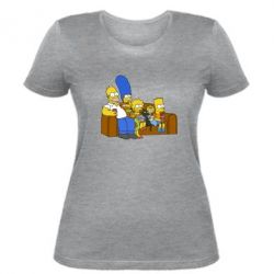 Женская футболка Семейство Симпсонов - FATLINE Женская футболка Семейство Симпсонов