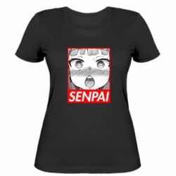 Жіноча футболка Senpai and girl anime - FATLINE Жіноча футболка Senpai and girl anime