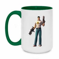 Кружка двухцветная 420ml Serious Sam with guns - FATLINE Кружка двухцветная 420ml Serious Sam with guns