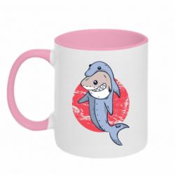 Кружка двоколірна 320ml Shark or dolphin - FATLINE Кружка двоколірна 320ml Shark or dolphin