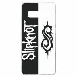 Чехол из раздела Авторские принты Slipknot black and white для Samsung S10+ - FATLINE Чехол из раздела Авторские принты Slipknot black and white для Samsung S10+