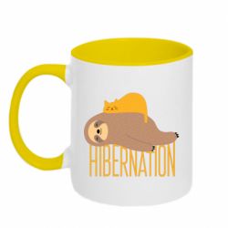 Кружка двухцветная 320ml Спячка